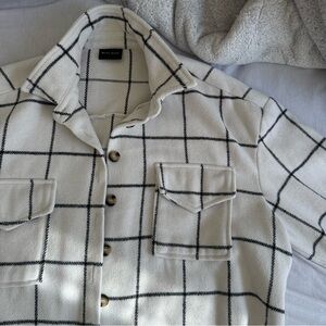 Women’s white flanal jacket